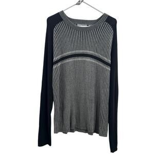 Vintage 2000's Outlooks Men's Sweater grey and Black Xl